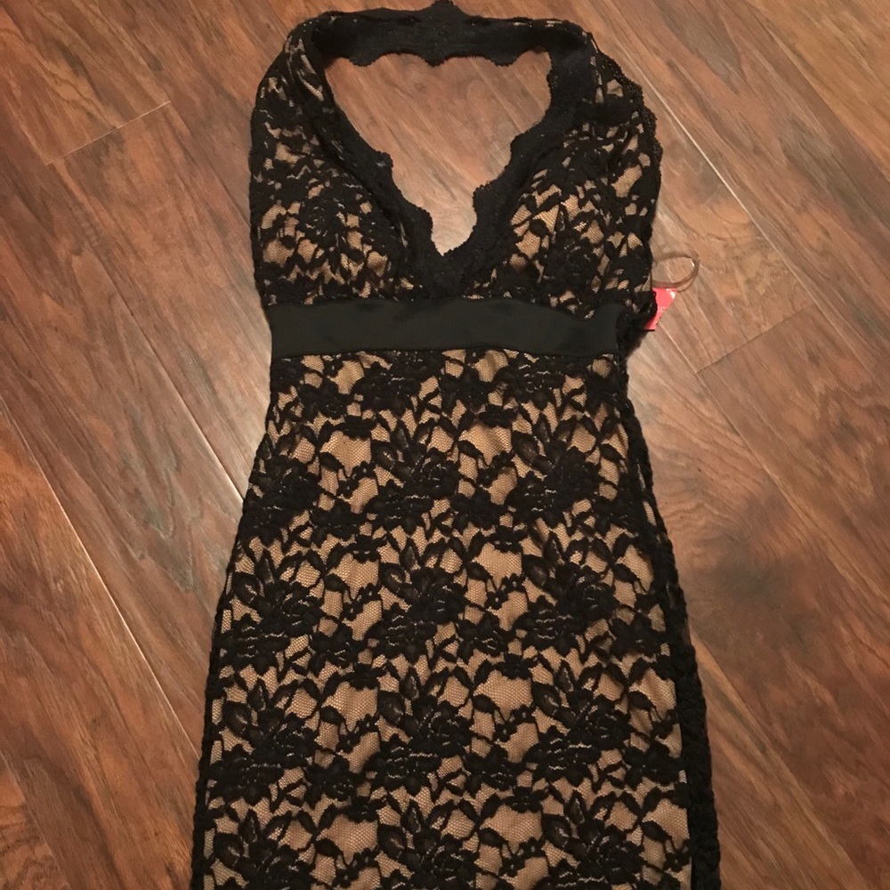 NWT Sabora Black Lace Sexy Bodycon Dress